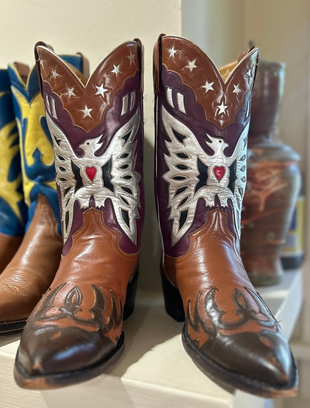 1980s • Champion Attitude • “Roy Rogers” Custom Eagle & Star Boots • Men’s 11 D