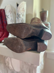 Men’s Size 11 D - 1950’s Cowboy Western Boots Inlays