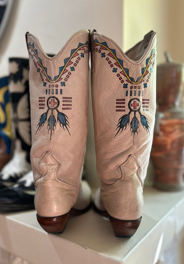 1970s · Zodiac · “Painted Ponies” Cowgirl Boots · Women’s 7.5 M