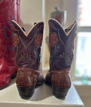 Early 1960s • Acme “Wildflower” Inlay Boots • Women’s 6 B