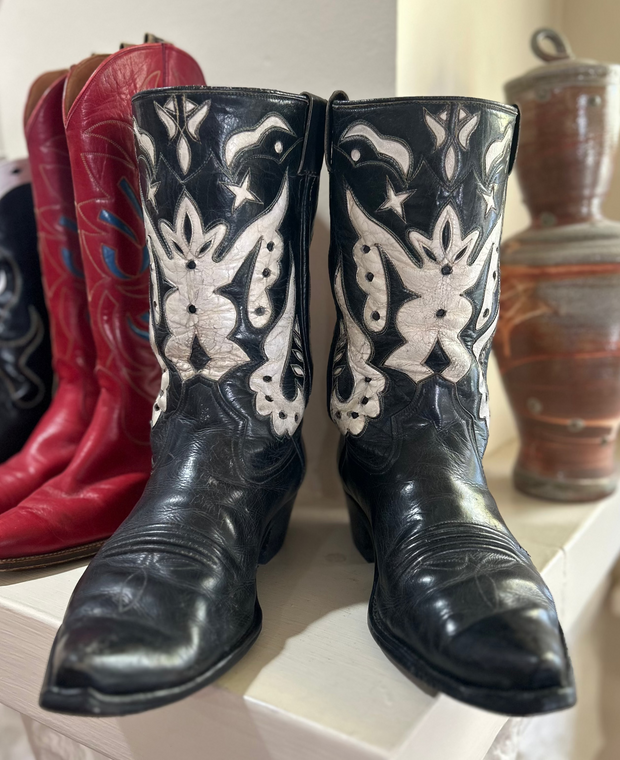 1950s • Custom • Two-Tone Starburst Boots • Men’s 12 D
