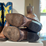 1960s • Custom Shop • Alligator & Monogram Show Cowboy Boots • Men’s 9.5 D