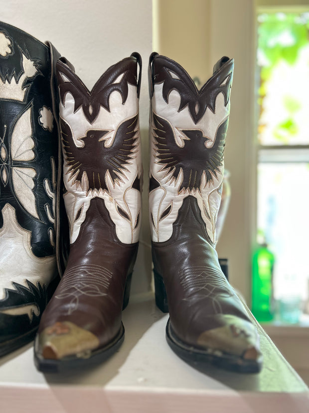 1980s • Austin Hall • “Rising Eagle” Inlay • Men’s 10 D