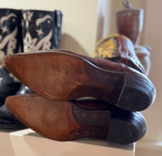 1950s • Unkown Maker • “Gold Phoenix” Inlay Boots — Men’s 10 D