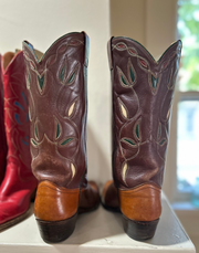1970s • Ralph Lauren • Western Inlay Cowgirl Boot• Women’s Size 9A