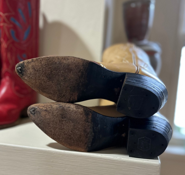 1970s • Tony Lama • “Desert Stitch” Western Boots • Women’s 6.5 M