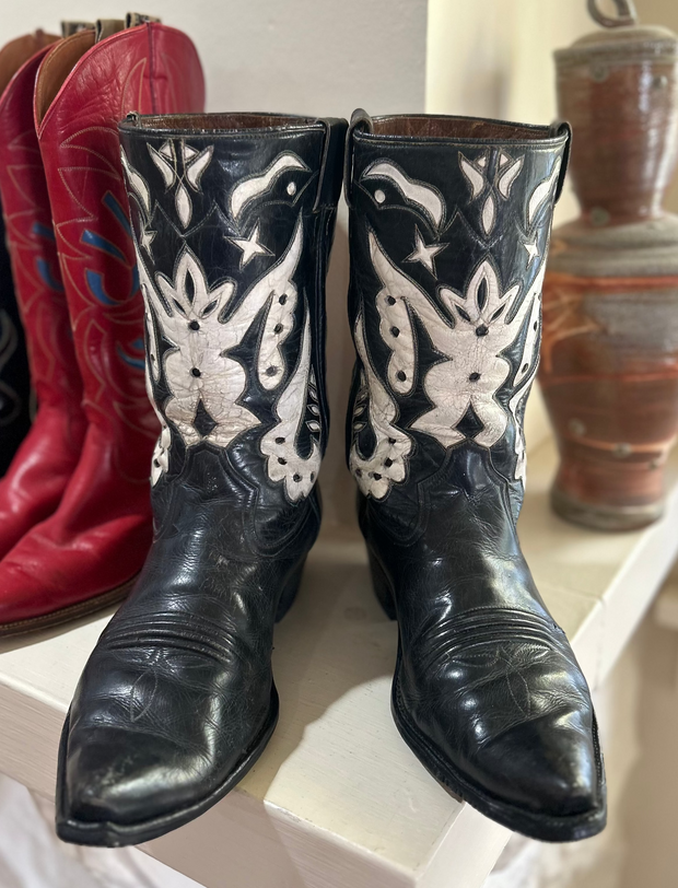 1950s • Custom • Two-Tone Starburst Boots • Men’s 12 D