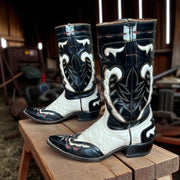 Women’s Size 8.5 M - 1950’s Stovepipe Cowboy Western Boots Inlays