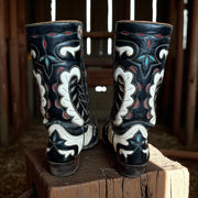Women’s Size 8.5 M - 1950’s Stovepipe Cowboy Western Boots Inlays