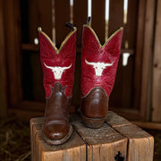 Women’s Size 7 M - 1950’s Tony Lama Iconic Cowboy Western Boots Longhorn Inlays