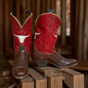 Women’s Size 7 M - 1950’s Tony Lama Iconic Cowboy Western Boots Longhorn Inlays