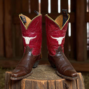 Women’s Size 7 M - 1950’s Tony Lama Iconic Cowboy Western Boots Longhorn Inlays