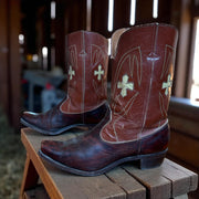Men’s Size 11 D - 1950’s Cowboy Western Boots Inlays