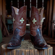 Men’s Size 11 D - 1950’s Cowboy Western Boots Inlays