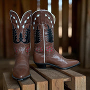 Women’s Size 7 B - Tony Lama Vintage Cowboy Western Boots Inlays