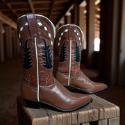 Women’s Size 7 B - Tony Lama Vintage Cowboy Western Boots Inlays
