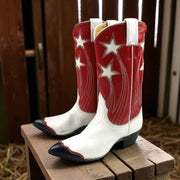 Women’s Size 8 M - Nocona Vintage Cowboy Western Boots “Shooting Stars”
