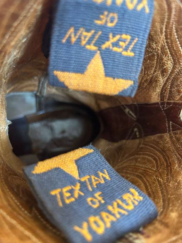 Women’s Size 9 M - 1950’s Tex Tan Of Yoakum Cowboy Western Boots Inlays