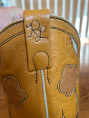 Women’s Size 8 C - Ralph Lauren 1970’s NOS Cowboy Western Boots Floral Inlays