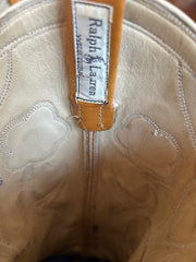 Women’s Size 8 C - Ralph Lauren 1970’s NOS Cowboy Western Boots Floral Inlays