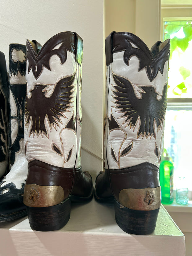 1980s • Austin Hall • “Rising Eagle” Inlay • Men’s 10 D