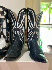 1980s–1990s • Unknown Maker • Black & White Lightning Inlay • Men’s 12 D