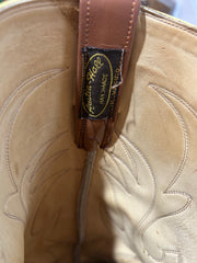 1990s • Austin Hall • Two-Tone Flame Inlay Boots • Men’s 8 D