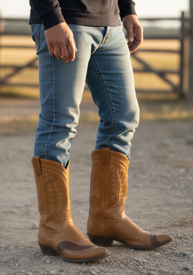 1970s • Jacke Wolfe Ranchwear • Two-Tone Western • Men’s 11 D