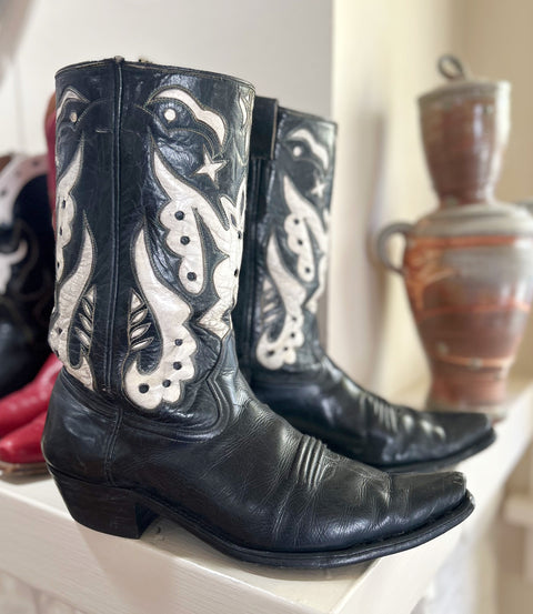 1950s • Custom • Two-Tone Starburst Boots • Men’s 12 D