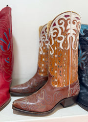 1960s • Multi-Inlay & Tooled Cowgirl Boots • Women’s 8.5 M