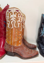 1960s • Multi-Inlay & Tooled Cowgirl Boots • Women’s 8.5 M
