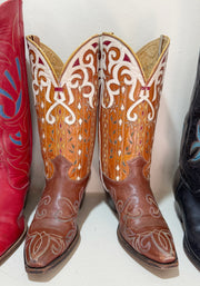1960s • Multi-Inlay & Tooled Cowgirl Boots • Women’s 8.5 M