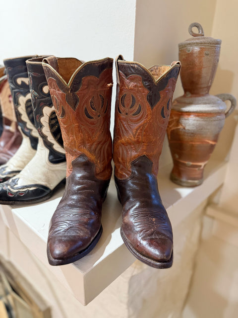 1950’s • Two-Tone Western Boots• Men’s 9 D