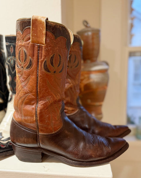 1950’s • Two-Tone Western Boots• Men’s 9 D