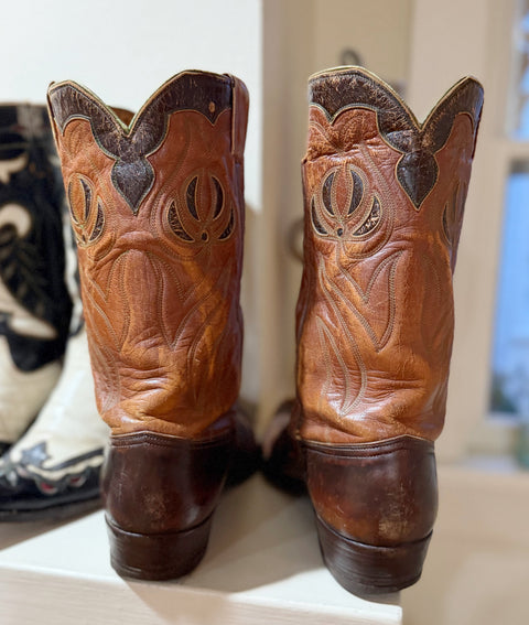 1950’s • Two-Tone Western Boots• Men’s 9 D