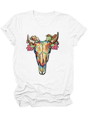 Women’s T-Shirt Short Sleeve Bull's Head