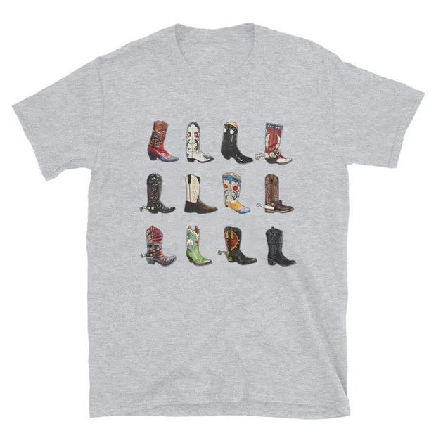 Boots Western T-Shirt Women’s Cowgirl Design