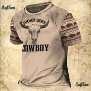 Western Cowboy Mens T-Shirt Short Sleeve