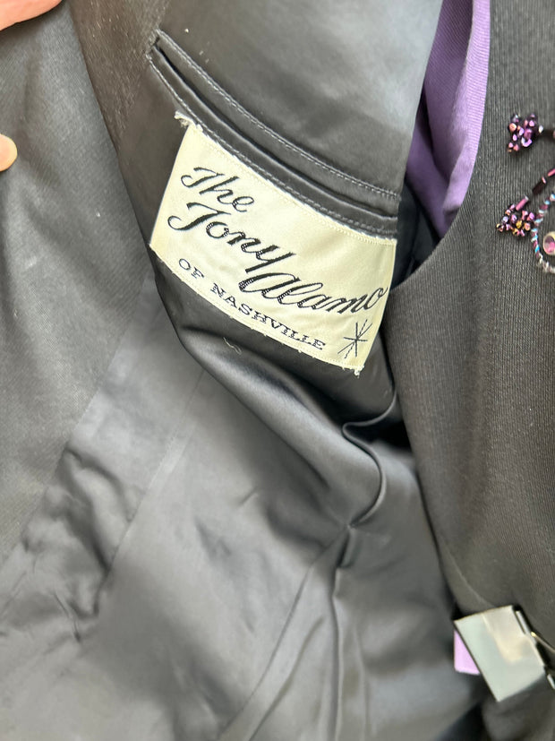 Ricky Nelson Stage Worn Suit Purple Rhinestone